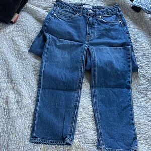 H&M Women's Straight Leg Jeans - Dark Blue